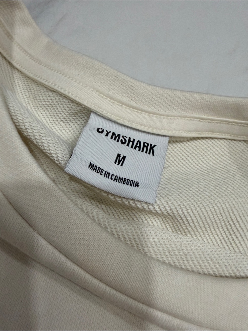 Gymshark Whitney Simmons Cream Cropped Crewneck Sweatshirt - Picture 2 of 8